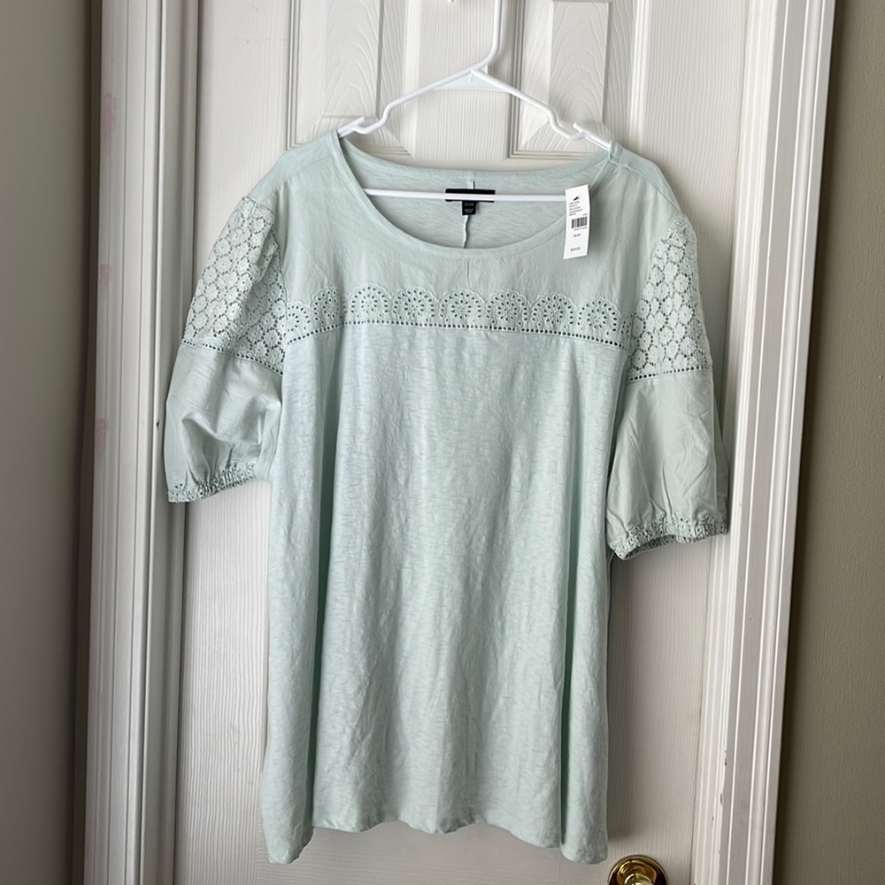 Lane Bryant Mint Lace Top